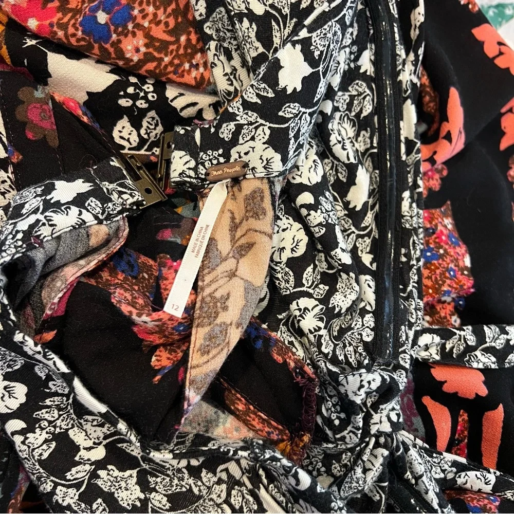 Free People Patchwork Maxi Dress in Black, Pink, Orange and Purple - Picture 16 of 16